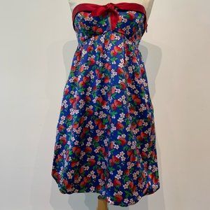 Betsey Johnson Strawberry Sailor Bubble Mini Dress